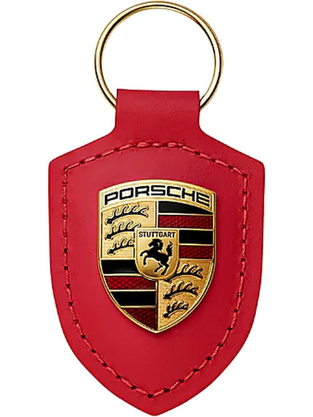 Stylish Vehicle Key Chain Ring with Crest Design - Durable Keyfob Accessory